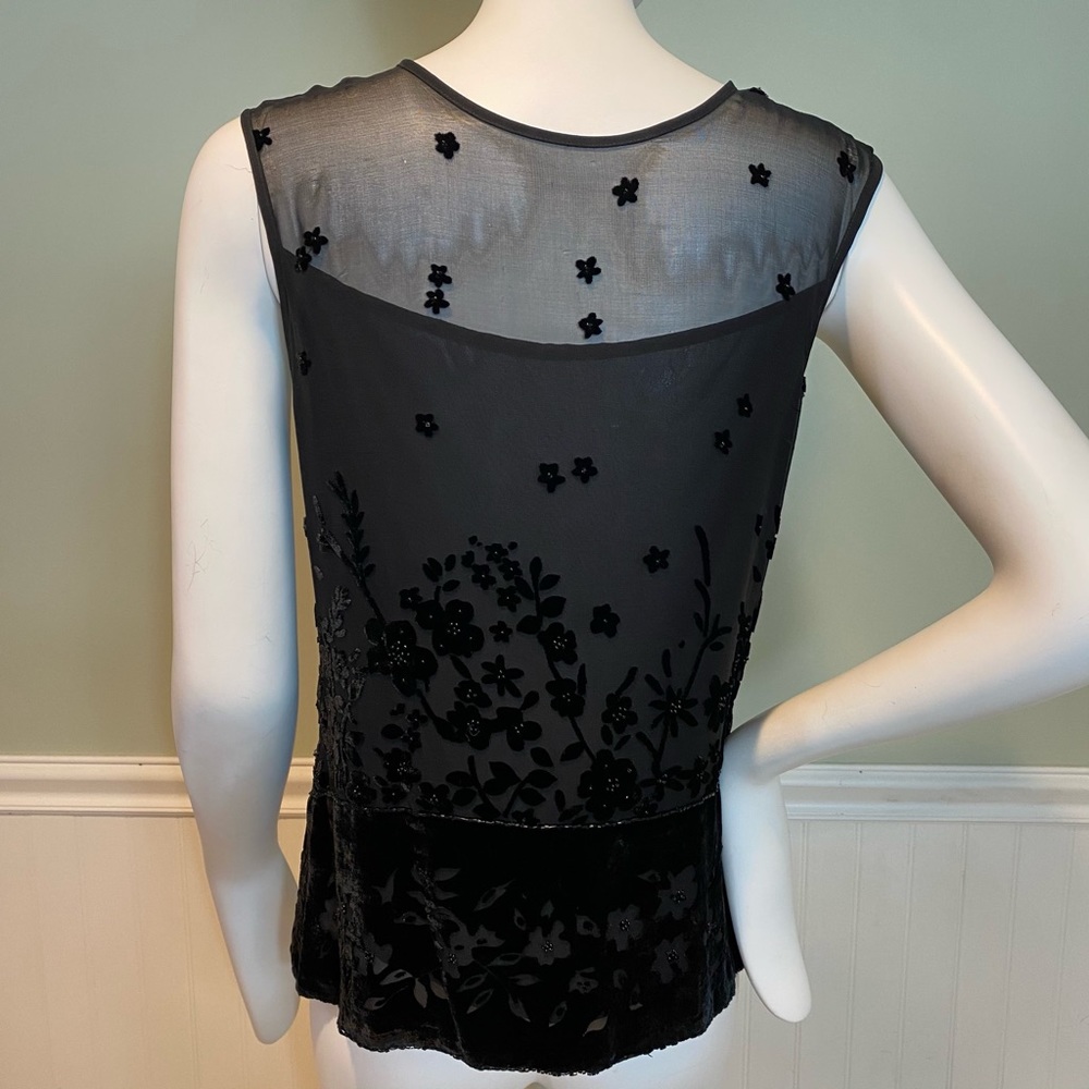 Silk Club Collection Sleeveless Button Up Silk/Rayon Sleeveless Top - Picture 6 of 13